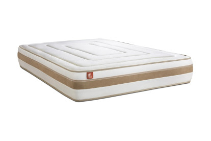 Ensemble Matelas Sommier 160x200 cm - 2 Sommiers Beige - Le Raffiné