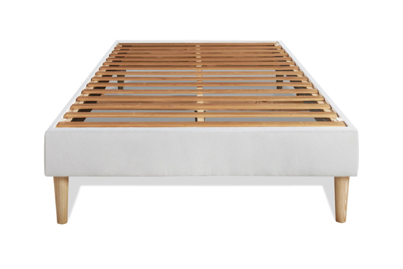 Ensemble Matelas Sommier 90x190 cm - Sommier Blanc (en kit) - Le Raffiné