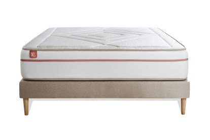Ensemble Matelas Sommier 180x200 cm - Sommier Beige (en kit) - Le Paisible
