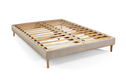 Ensemble Matelas Sommier 140x200 cm - Sommier Beige (en kit) - Le Raffiné