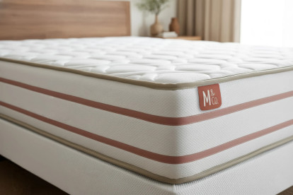 Ensemble Matelas Sommier 160x200 cm - 2 Sommiers Blanc - Le Doux