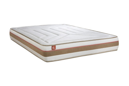 Ensemble Matelas Sommier 200x200 cm - 2 Sommiers Blanc - Le Tendre