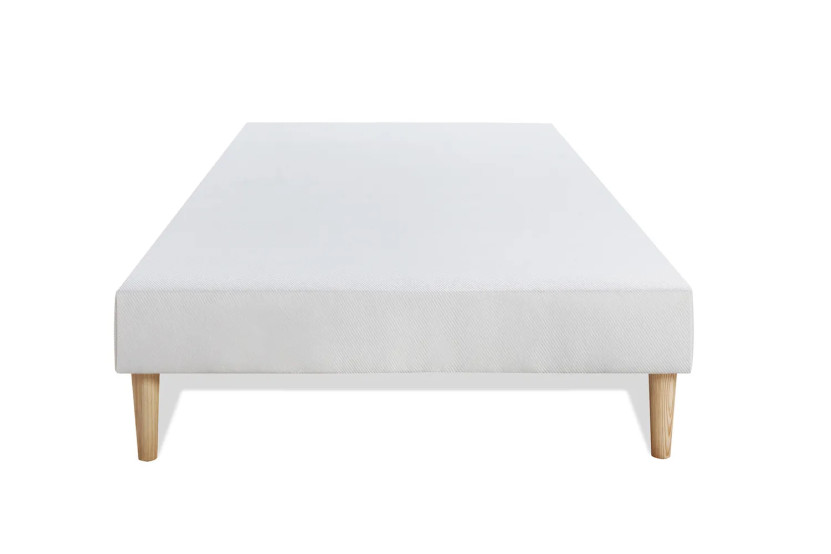Ensemble Matelas Sommier 90x190 cm - Sommier Blanc (déjà monté) - Le Paisible