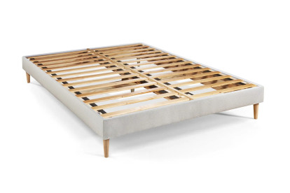 Ensemble Matelas Sommier 140x190 cm - Sommier Blanc (en kit) - Le Délicat