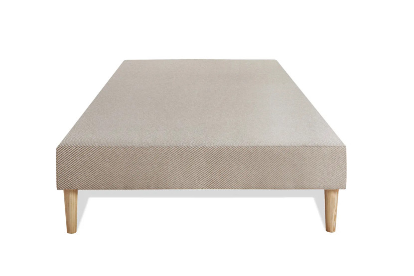 Ensemble Matelas Sommier 90x190 cm - Sommier Beige (déjà monté) - Le Doux