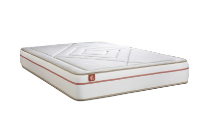 Ensemble Matelas Sommier 180x200 cm - 2 Sommiers Blanc - Le Paisible