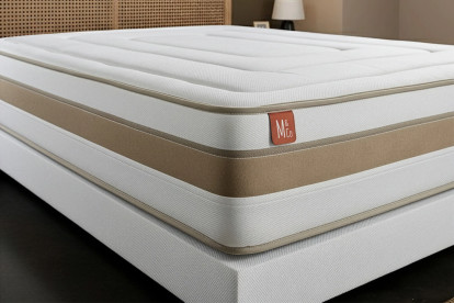 Ensemble Matelas Sommier 140x200 cm - Sommier Blanc (en kit) - Le Raffiné