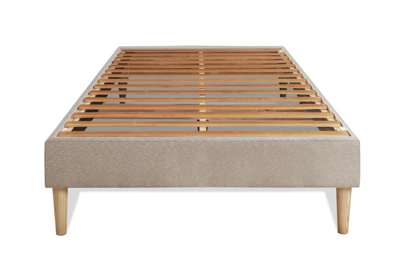 Ensemble Matelas Sommier 90x190 cm - Sommier Beige (en kit) - Le Raffiné