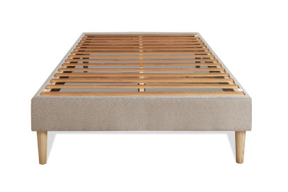 Ensemble Matelas Sommier 90x200 cm - Sommier Beige (en kit) - Le Doux