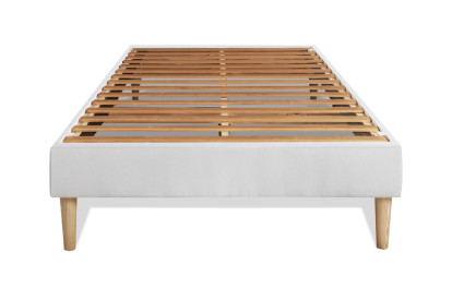 Ensemble Matelas Sommier 90x200 cm - Sommier Blanc (en kit) - Le Tendre